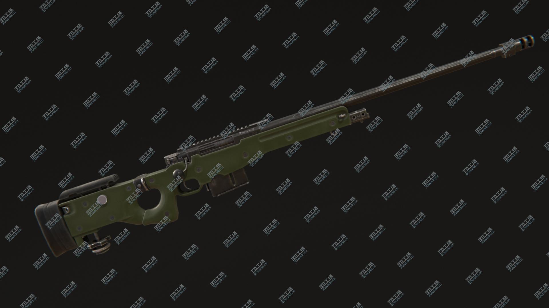 images/goods_img/202105071/3D AWM  Accuracy International L96A3 Arctic Warfare .338 Lapua Magnum Green Color Without Scope/3.jpg